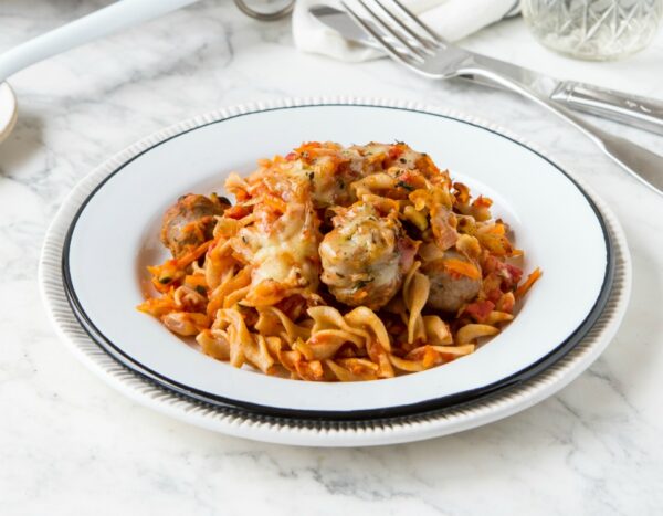 Sausage & Veggie Pasta Bake 