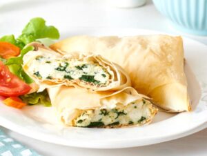 Spinach and Herb Filo Triangles