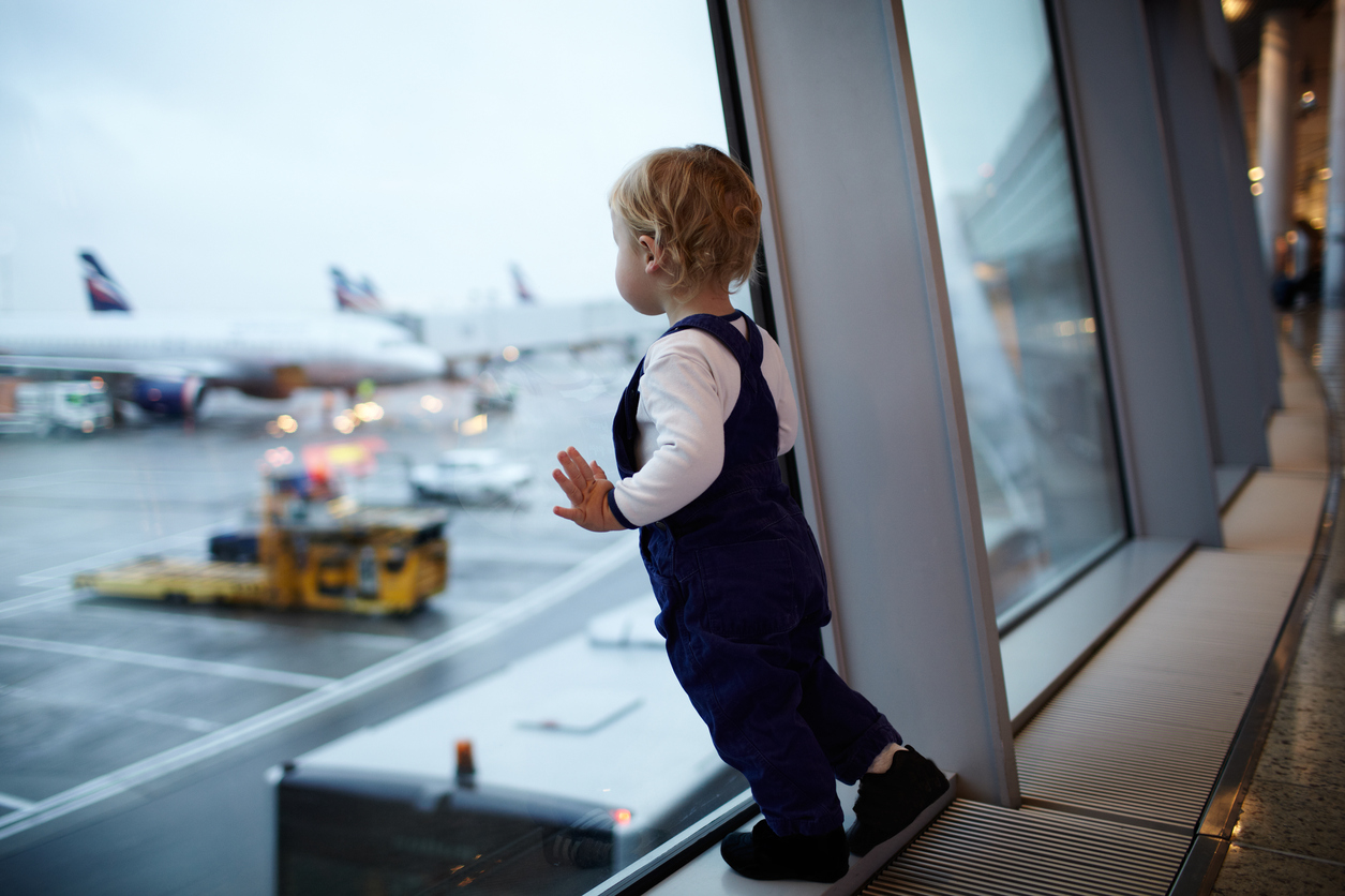 Kid in the airport.