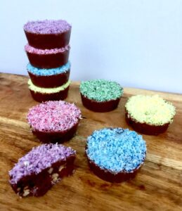 No Bake Colourful Choc Nuts Easter Cups