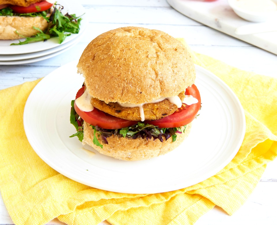 Pumpkin Chickpea Burgers