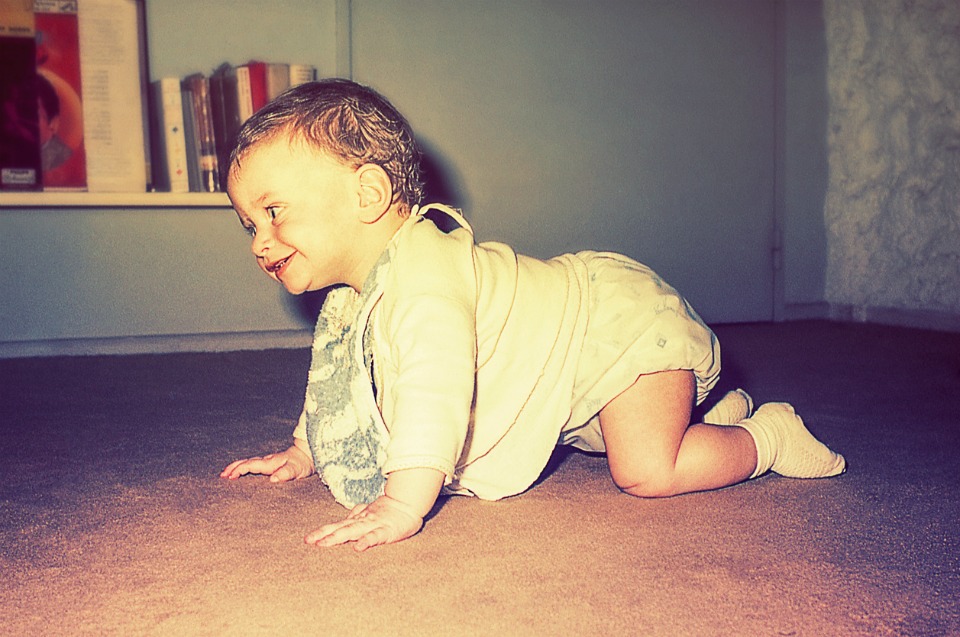 baby crawling