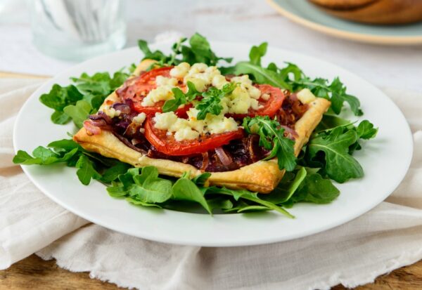 Balsamic Caramelised Red Onion And Feta Tart