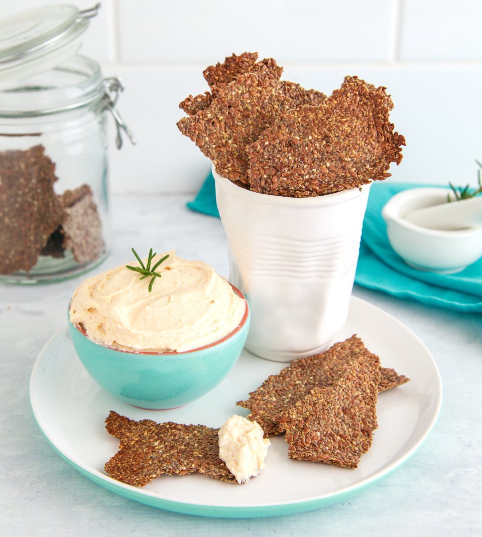 Rosemary And Flaxseed Crackers