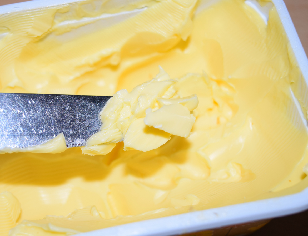 margarine on a butter knife