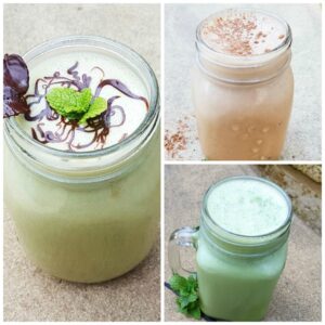 Choc Mint Smoothie Collage