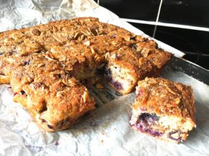 Gluten Free Blueberry Cinnamon Swirl Cake