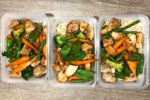 Honey soy and sesame chicken stir fry