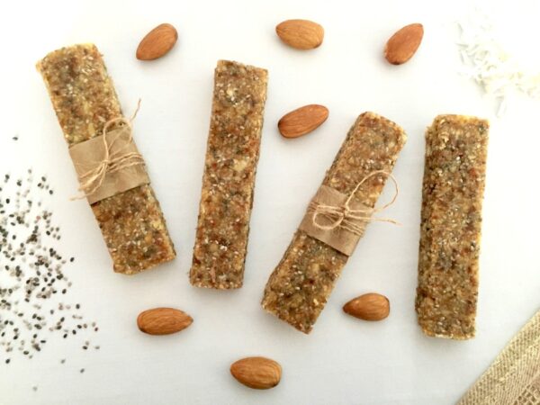 No bake coconut and almond bars