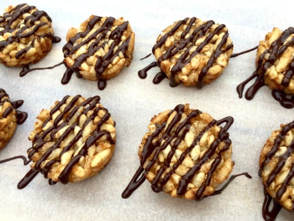 Coconut and toasted rice bites