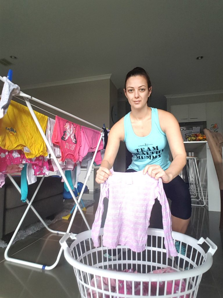 Hanging out the washing squat