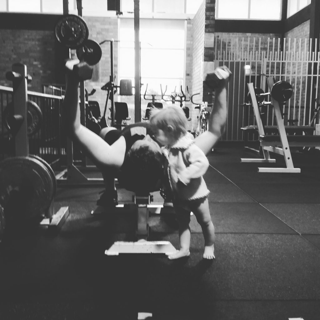 alicia lifting weights