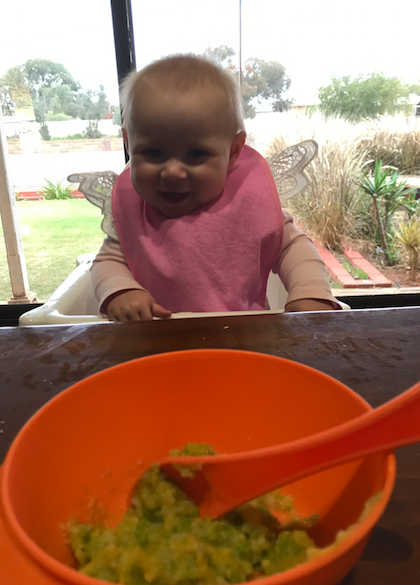 baby eating