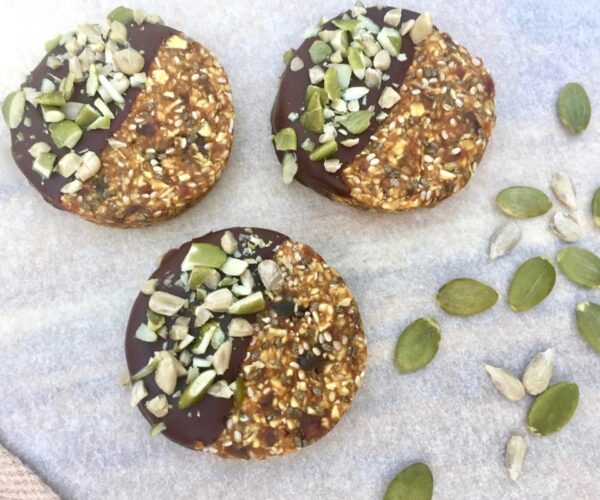 Choc Dipped Super Seed Bites