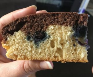 Choc Vanilla Blueberry Marble Cake