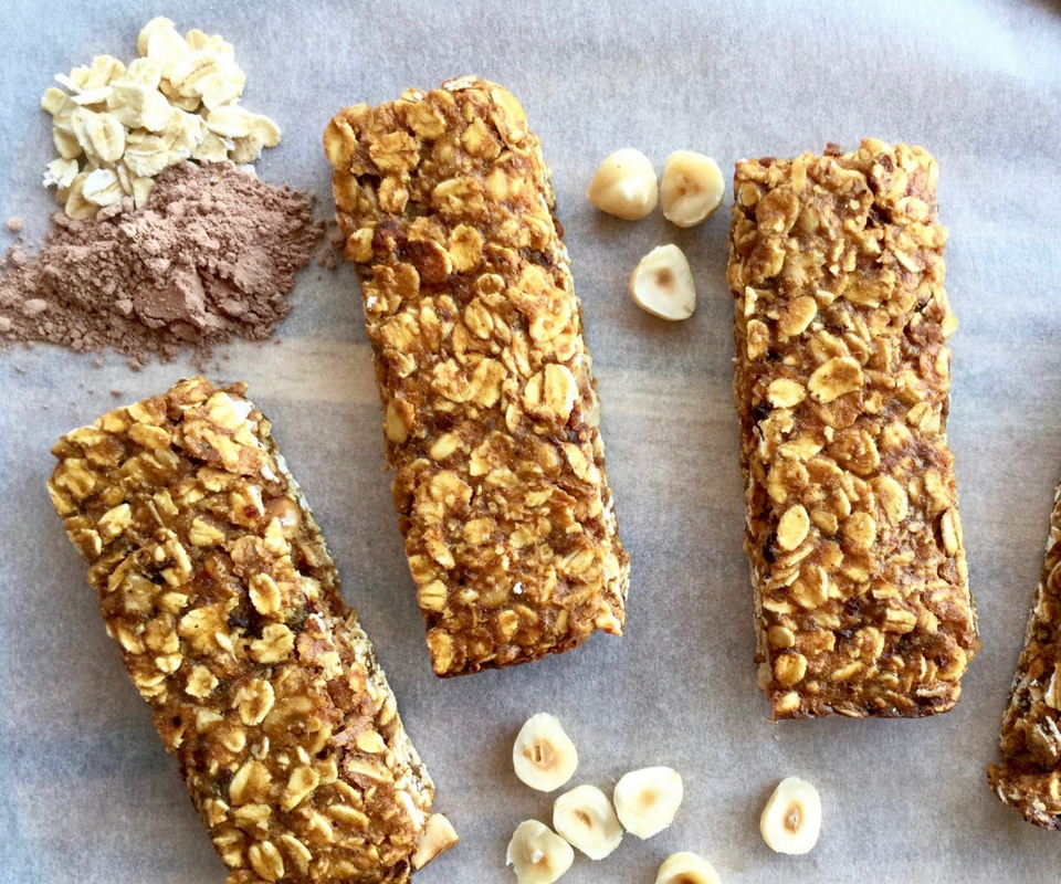 Chocolate Hazelnut Muesli Bars