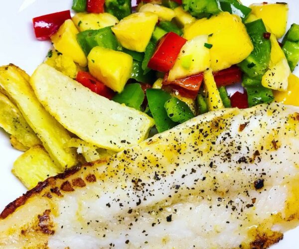 Grilled Fish with Mango Salsa Grilled Fish with Mango Salsa