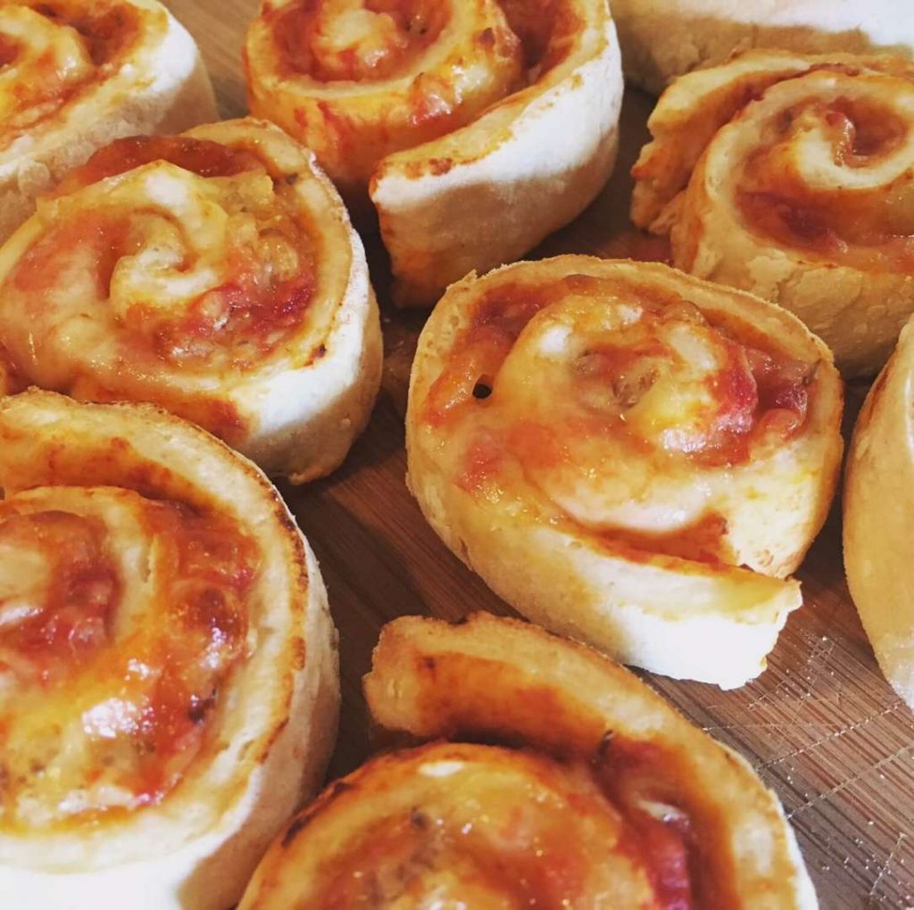 tomato basil and cheese scrolls