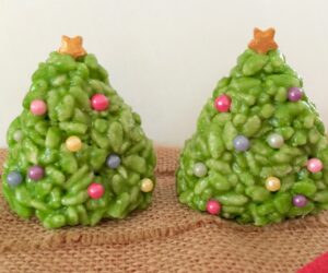 4 Ingredient Rice Bubble Christmas Trees