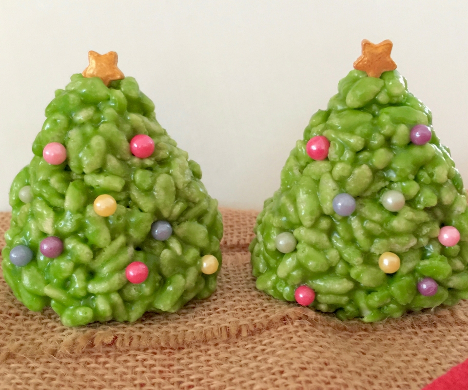 4 Ingredient Rice Bubble Christmas Trees