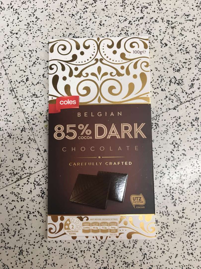 Coles dark chocolate