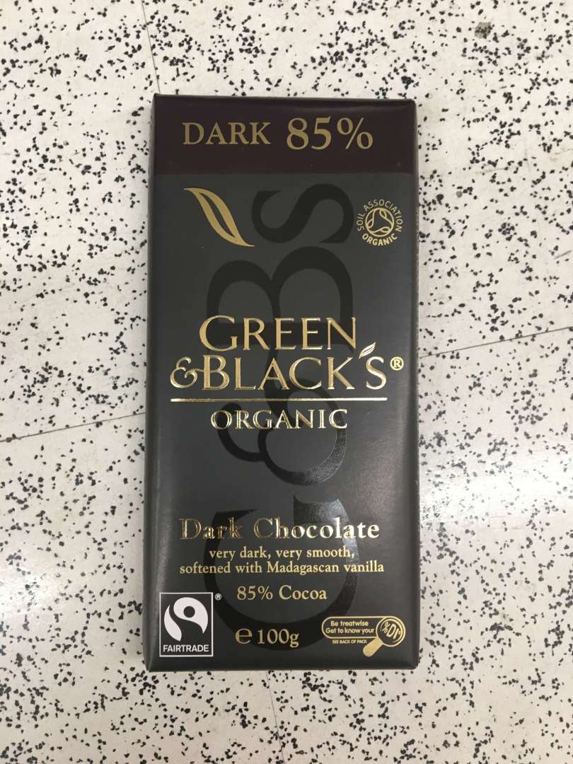 Greens & black dark chocolate