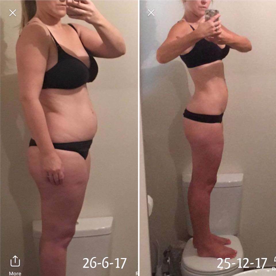 Josette Campbell before and after side shot