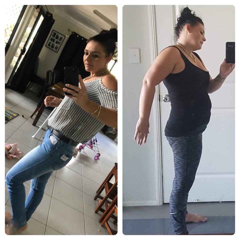 Before and after pic to Kylie