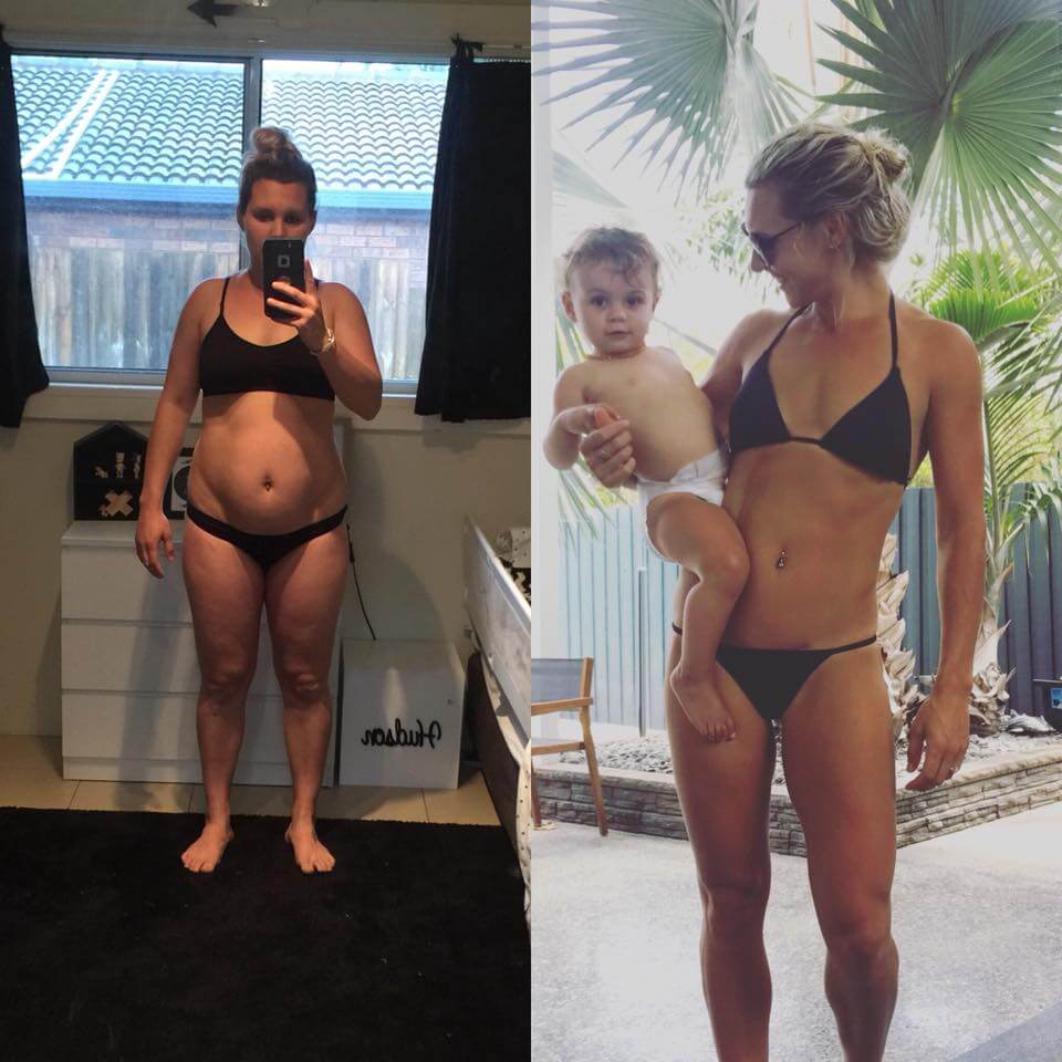 Sascha before and after bikini