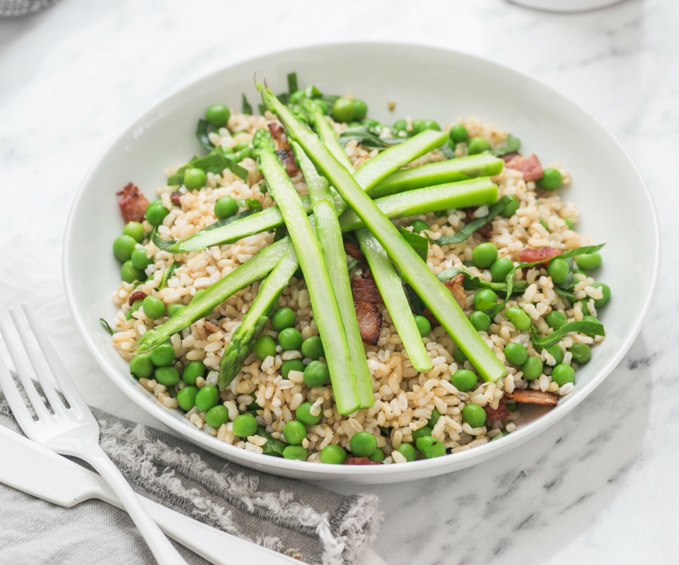 Asparagus and Bacon Rice Salad