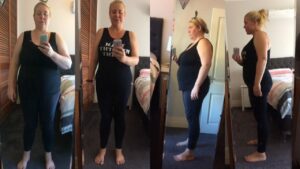 This mum makes mini goals of losing 5kg on the scales each month which has led to 14kg loss