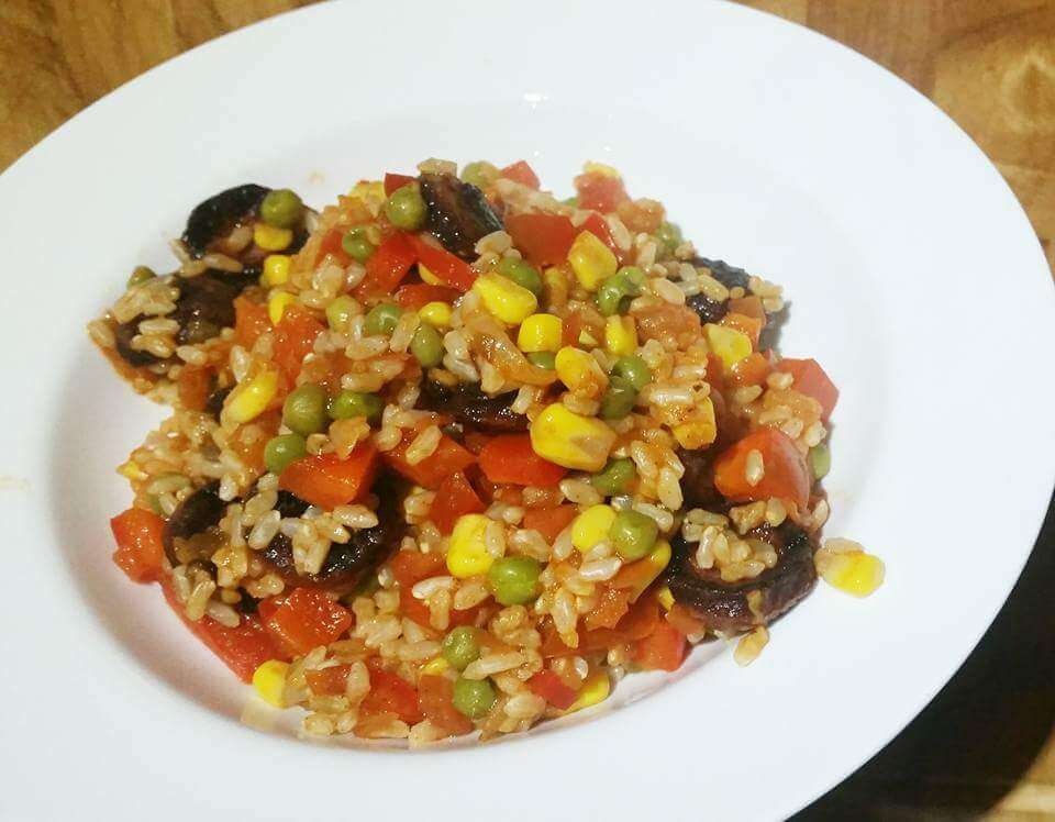 Spanish rice with chorizo 
