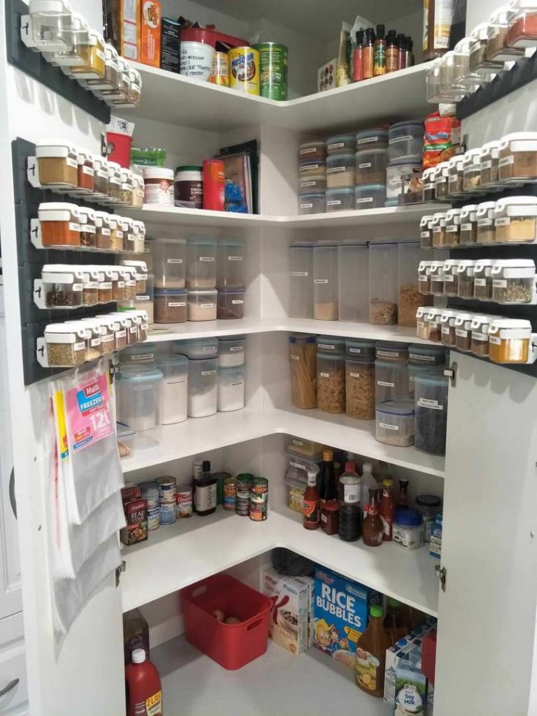 Organised kitchen pantry