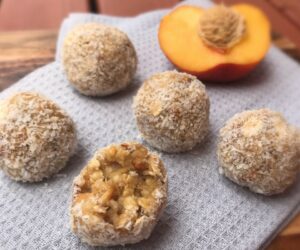 5 Ingredient Peach and Cashew Bliss Balls