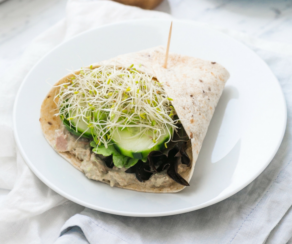 Tuna and Green Salad Wrap