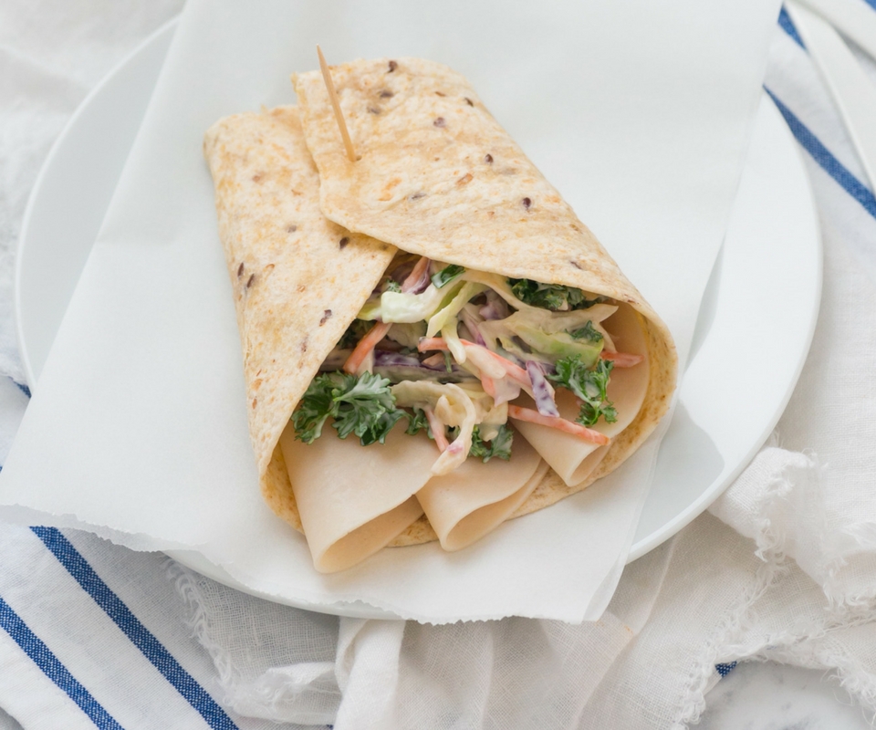 Turkey and Spicy Coleslaw Wrap