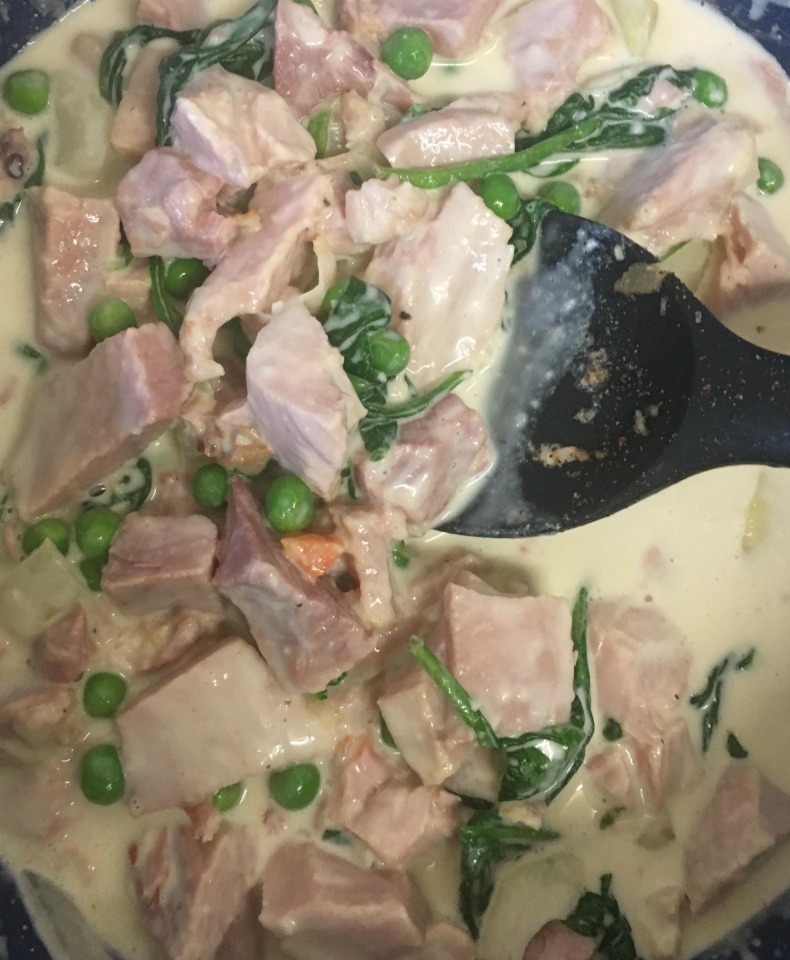 creamy ham pasta