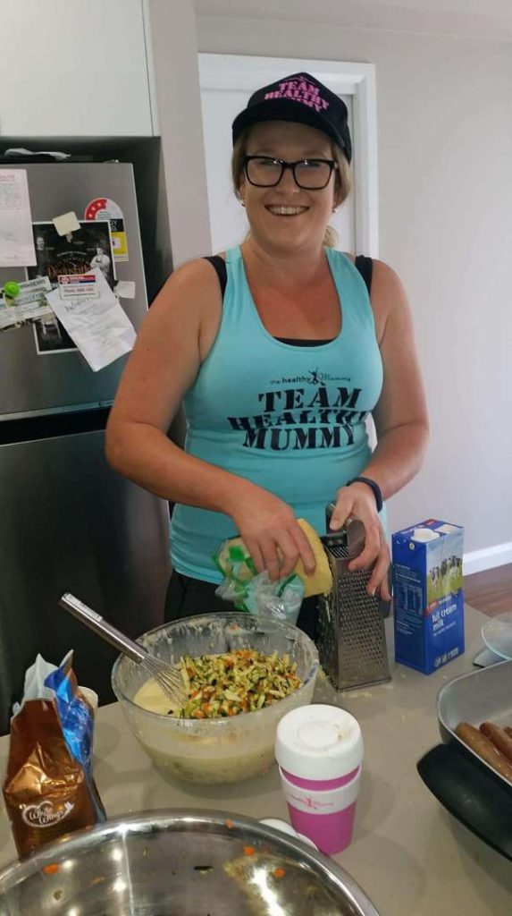 Mum cooking in the kitchen