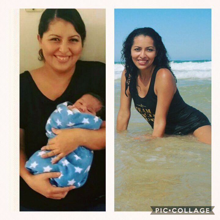 This first time mum lost 12kg using vision boards TatianaRyan Kekena before and after
