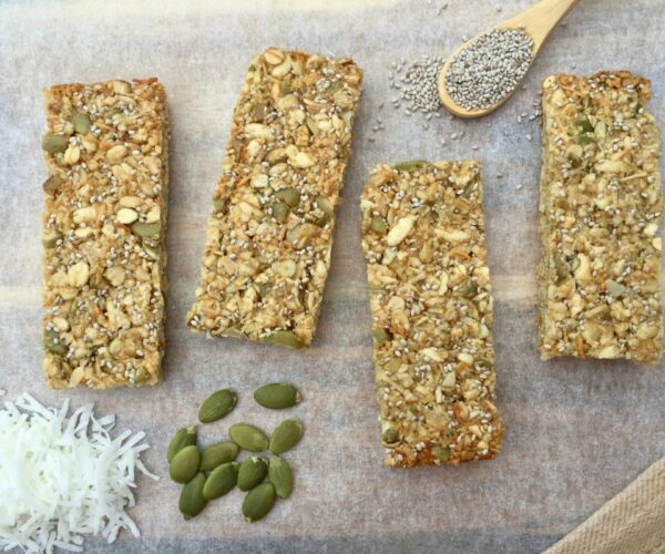 88 Calorie Coconut & Chia Muesli Bars (Nut Free)