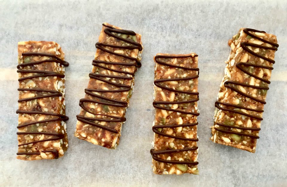 Choc Drizzle Date Bars