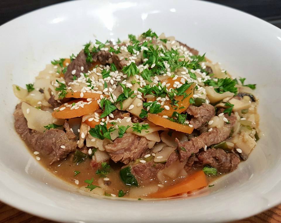 Miso Beef Noodles Just 360 Calories