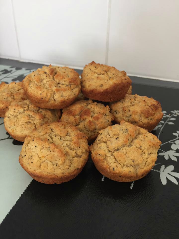 Orange and poppy seed muffins