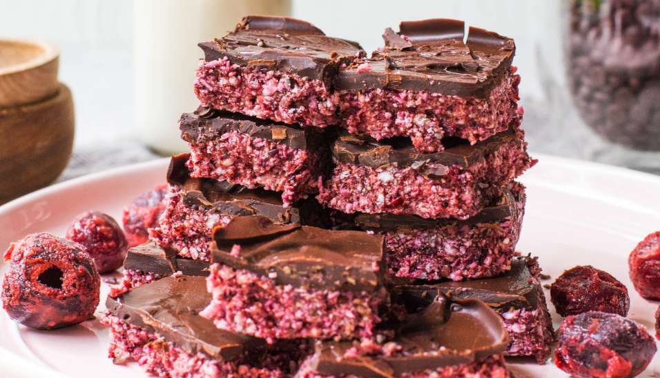 choc cherry slice