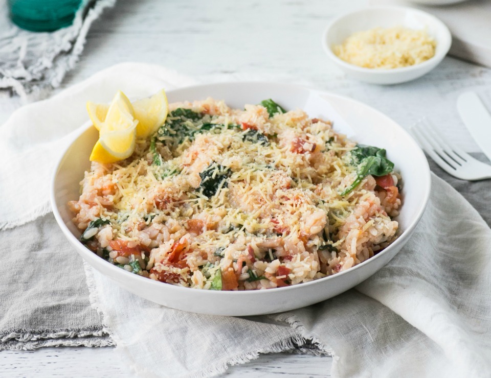 Bacon, Spinach and Tomato Rissotto