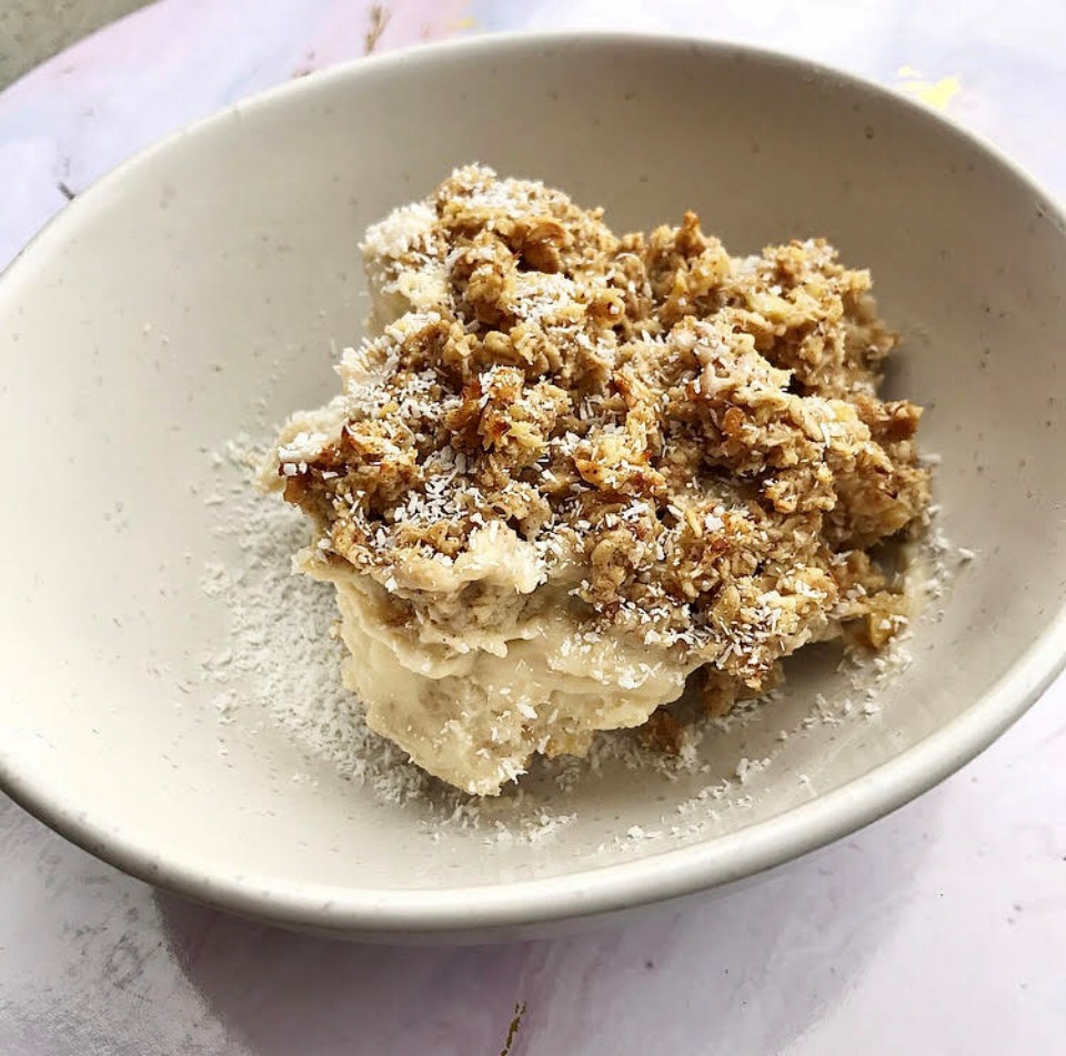 Warming Coconut Custard Apple Crumble