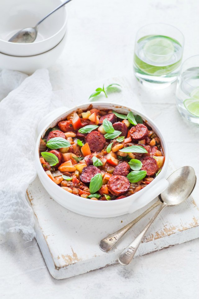 GreekBeanChorizo&TomatoSalad