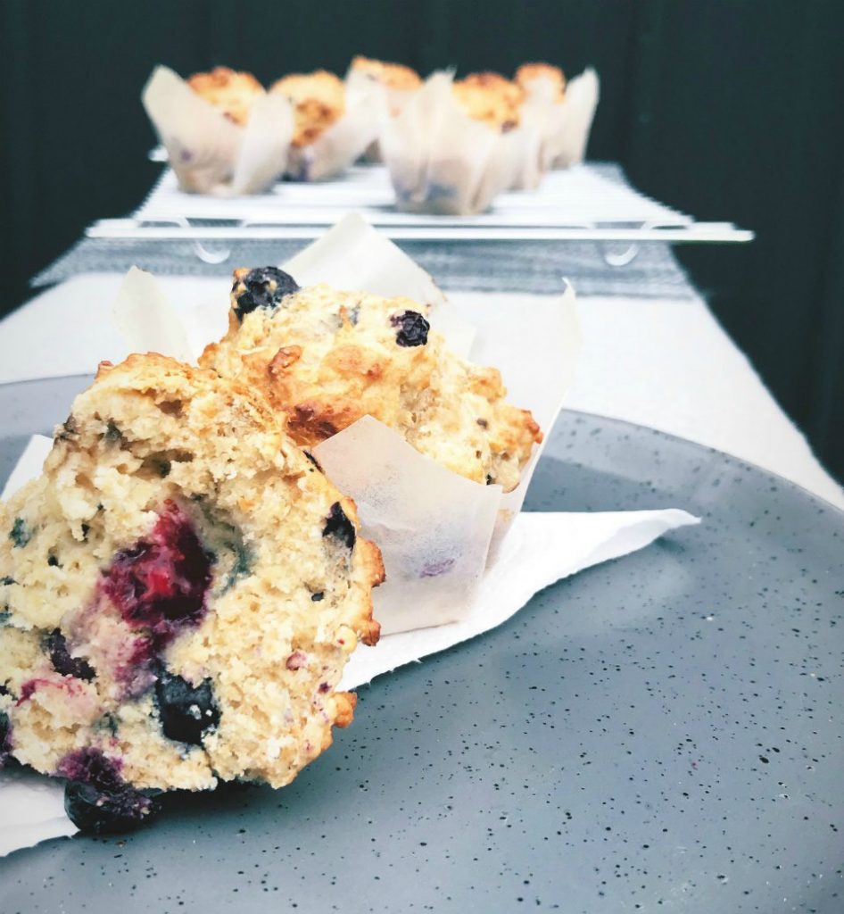 Blueberry Banana and Coconut Muffins 