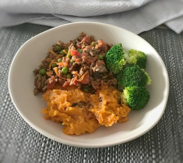 Savoury Mince with Sweet Potato Mash