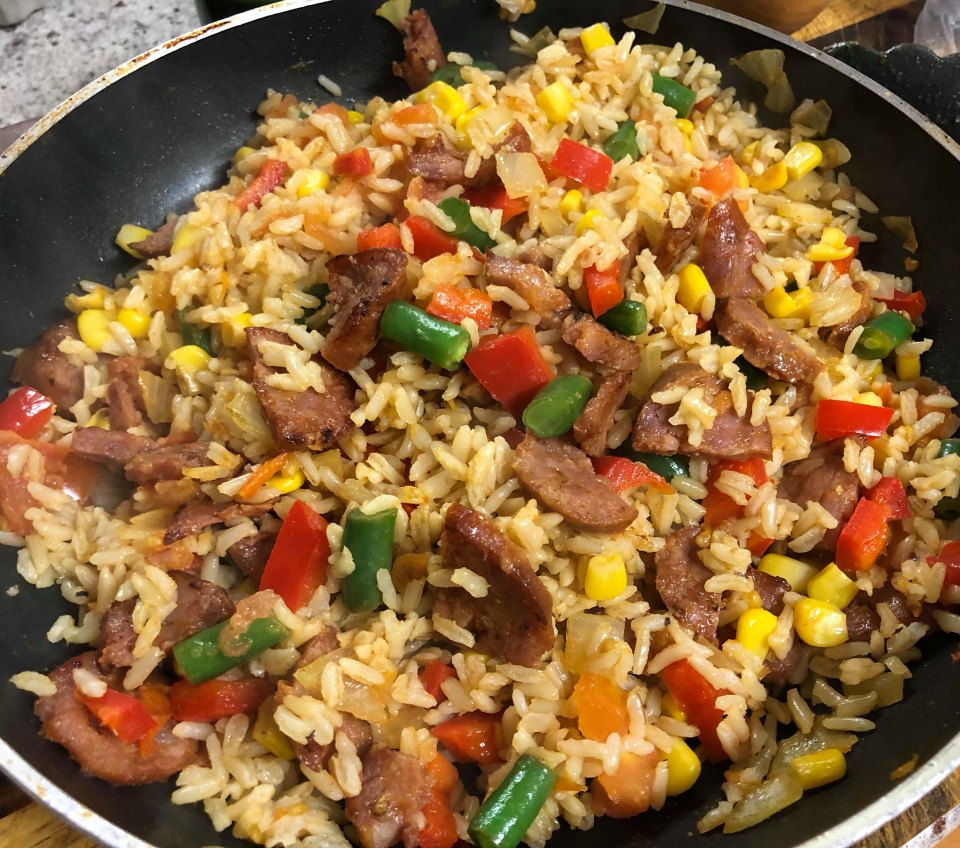 Spanish rice with chorizo